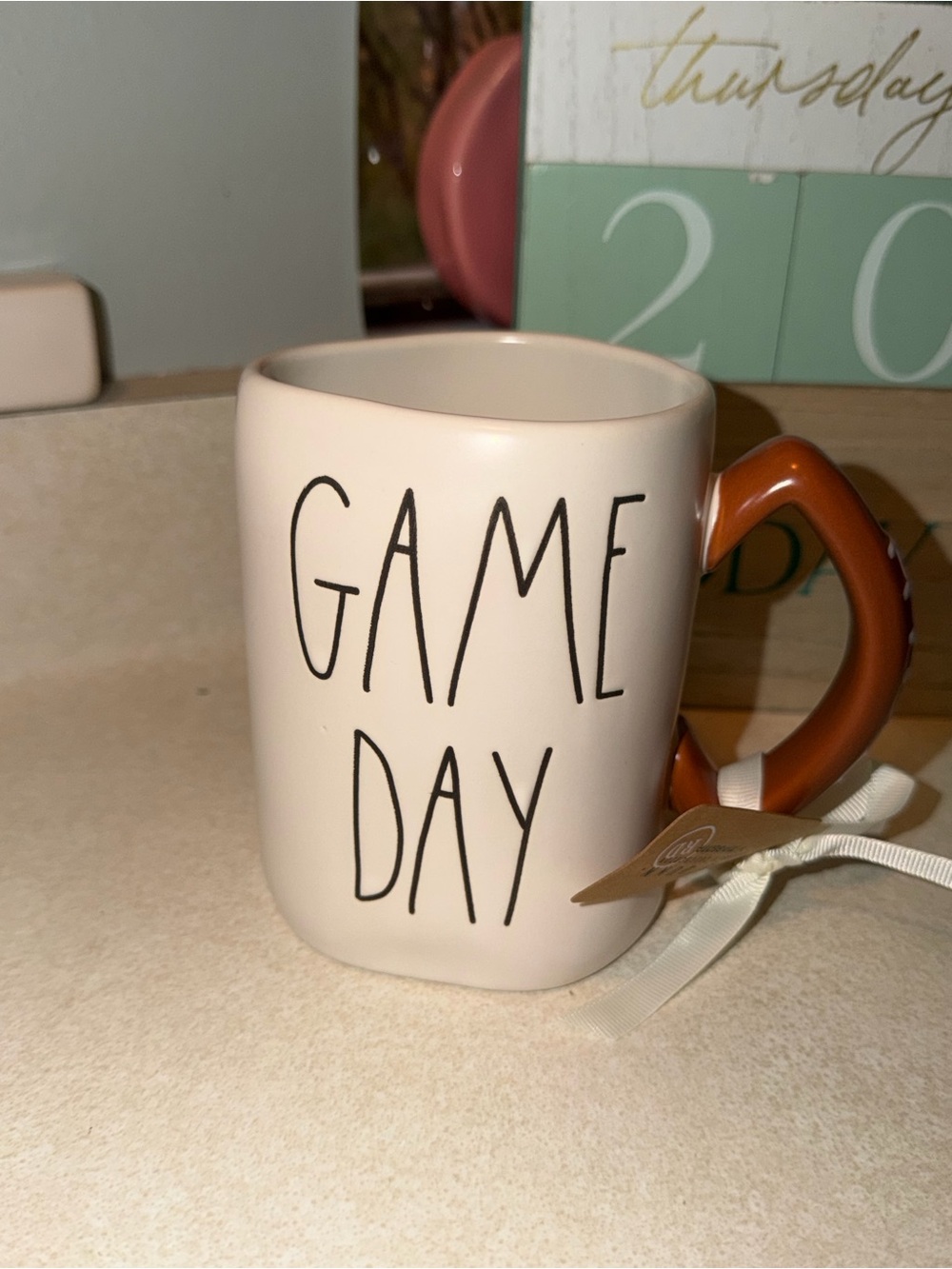 Rae dunn game day football mug